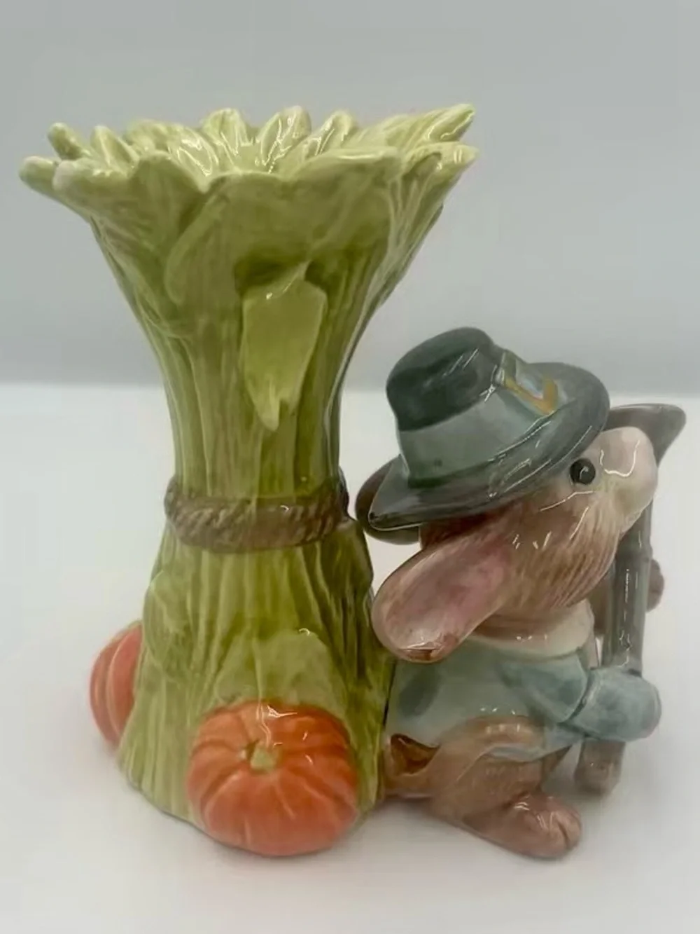 Vintage Fitz & Floyd Mayflower Mouse Thanksgiving Candle Holders Set of 2, 1991